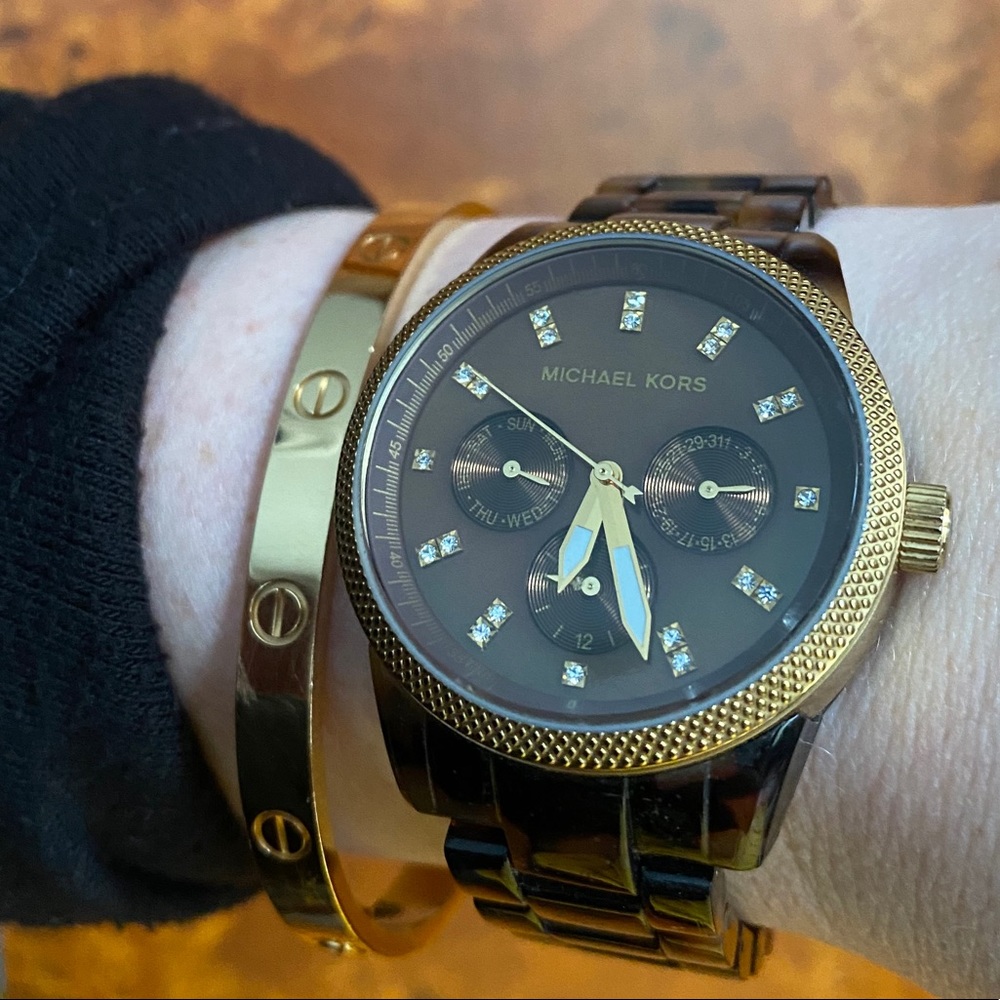 🐢 🤎Michael Kors tortoise jet set watch ⚡️MK